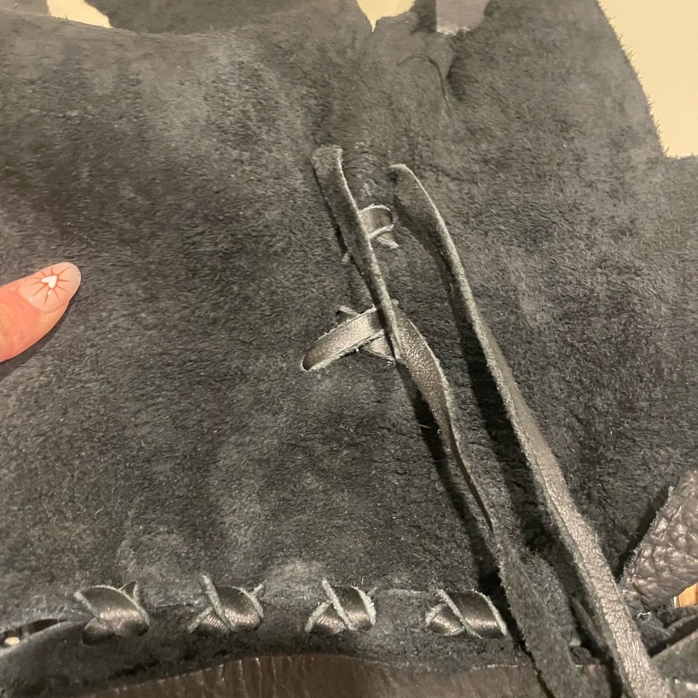 Black Leather Women's Bag - Picture 2 of 6